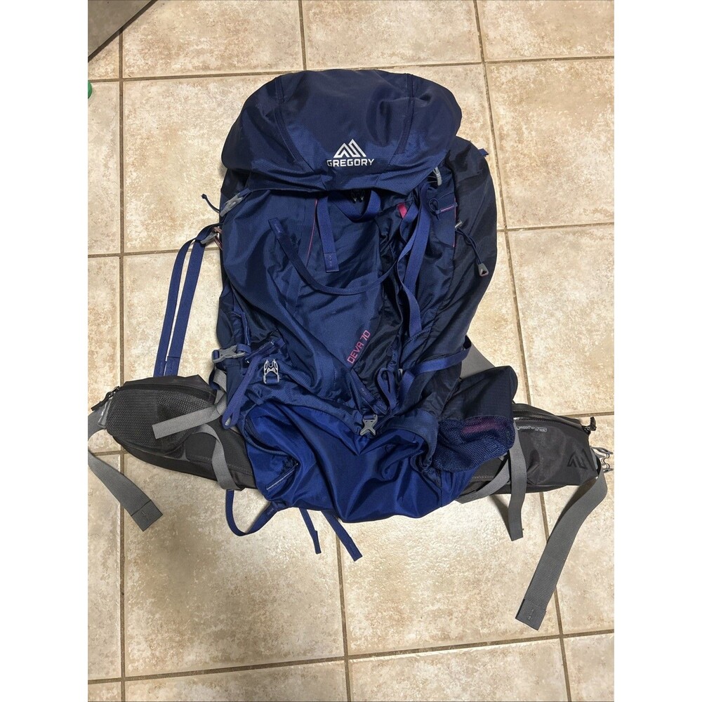 Gregory Deva 70 Women's Hiking Backpack Backpacking Pack Egyptian Blue Size M
